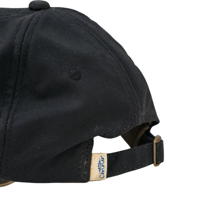 Gorra de béisbol impermeable de algodón Oilskin, hebilla ajustable, sombrero hecho a mano 