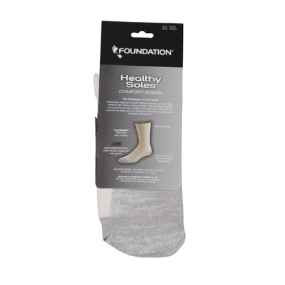 FOUNDATION® HEALTHY SOLE CIRCULATION ANKLE SOCKS - WHITE