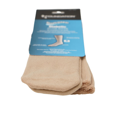 FOUNDATION® SOFTSTEP® DIABETIC ACTIVE CREW SOCKS - BEIGE