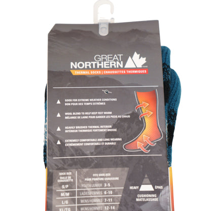 GN Brushed Thermal Acrylic Wool Blend Performance Crew Socks