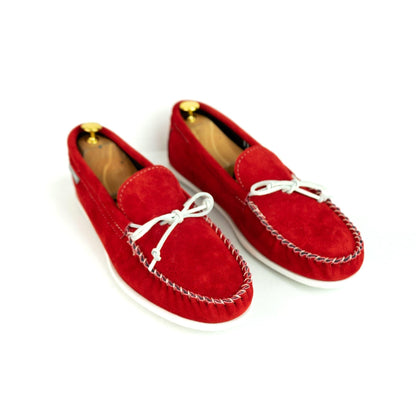 Spring Grove USA Moccasins - Red Suede - Kicks For Gents - Shoes - MADE IN USA, Sneaker