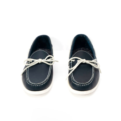 Dexter USA Camp Moc - Navy Full Grain Leather - White Boat Sole