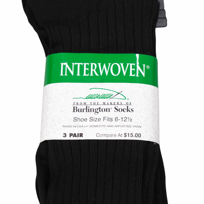 Interwoven Dress Cotton Crew - Black