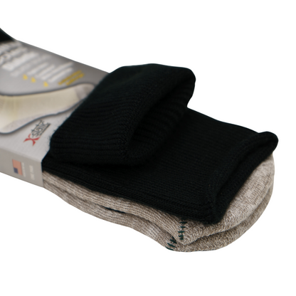 FOUNDATION® HEALTHY SOLES CIRCULATION CREW SOCKS - BLACK