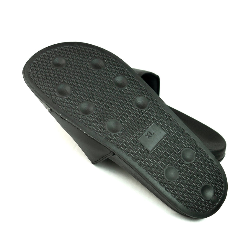 Minimalist Slides - Black - Cushioned Strap - EVA Sole - Eco-Friendly ...