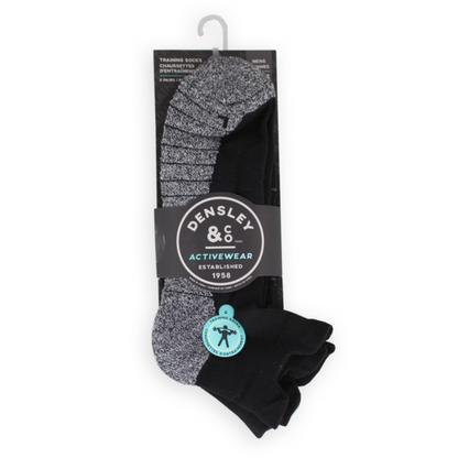 D&CO Training Ankle Socks- Performance Poly Blend - Technical - 2 PK