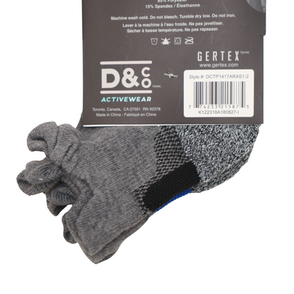 D&CO Training Ankle Socks- Performance Poly Blend - Technical - 2 PK