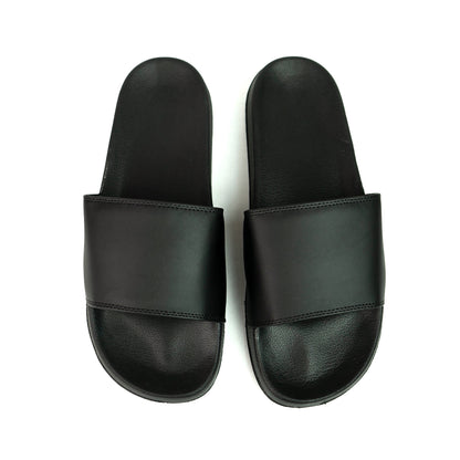 Minimalist Slides - Black - Cushioned Strap - EVA Sole - Eco-Friendly