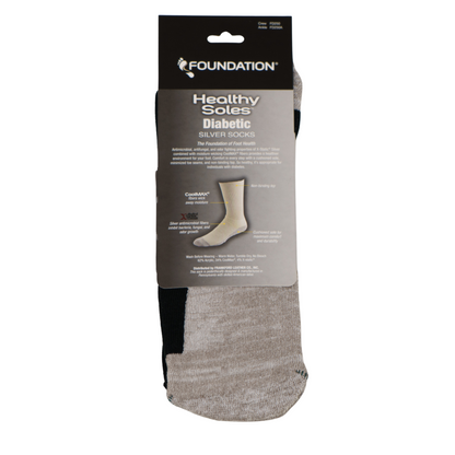 FOUNDATION® HEALTHY SOLES CIRCULATION CREW SOCKS - BLACK