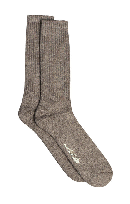 GN Casual Crew Socks - Cotton Blend - 2 PK - Dark Grey& Brown